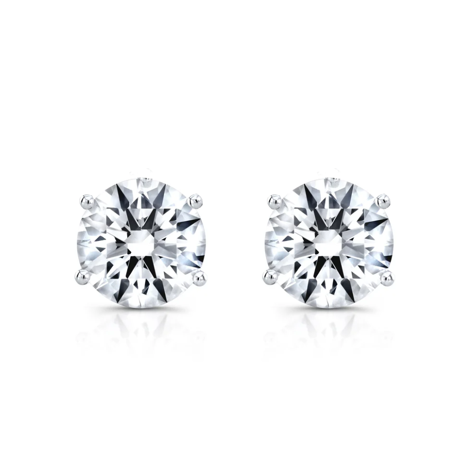 4-Prong Diamond Stud Earrings