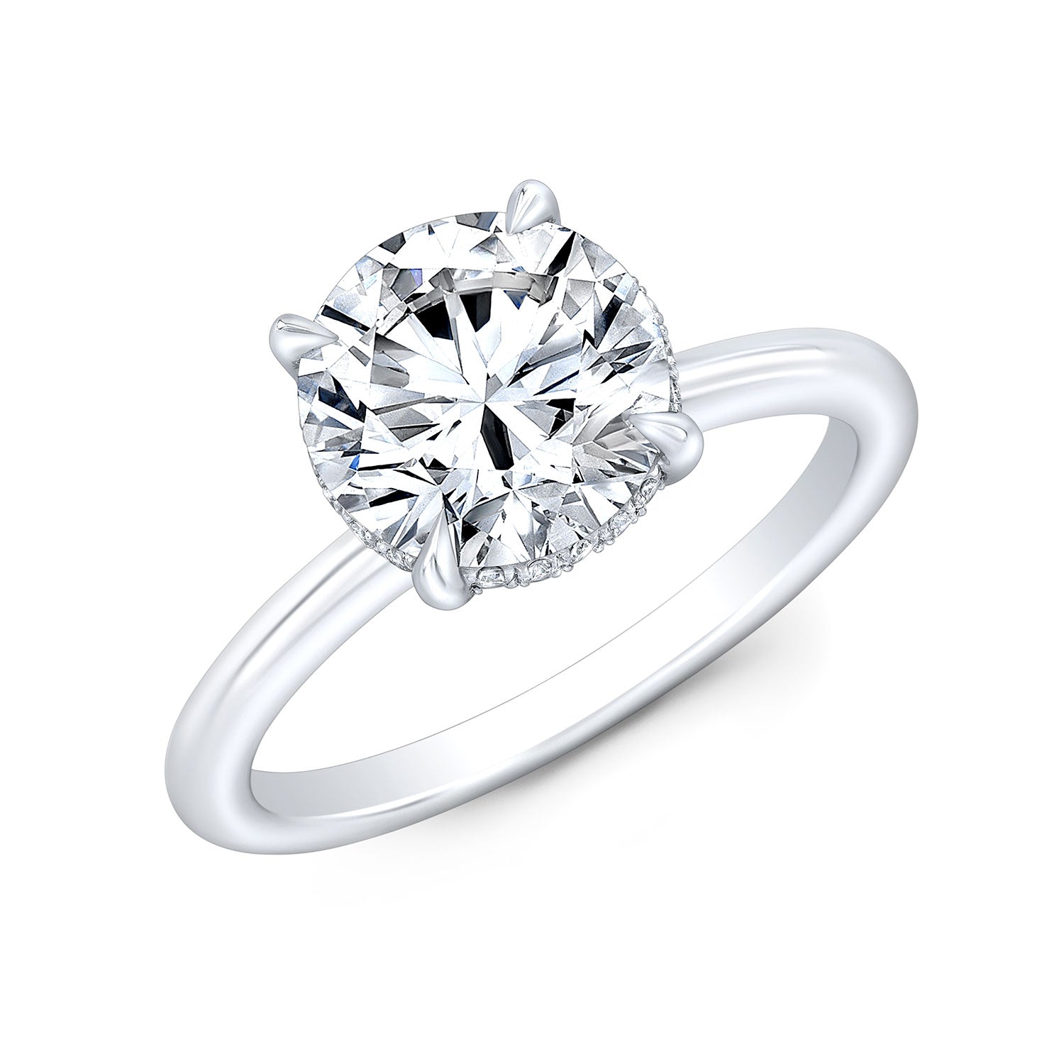 Timeless White Gold Round Diamond Solitaire Ring