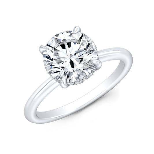 Timeless White Gold Round Diamond Solitaire Ring