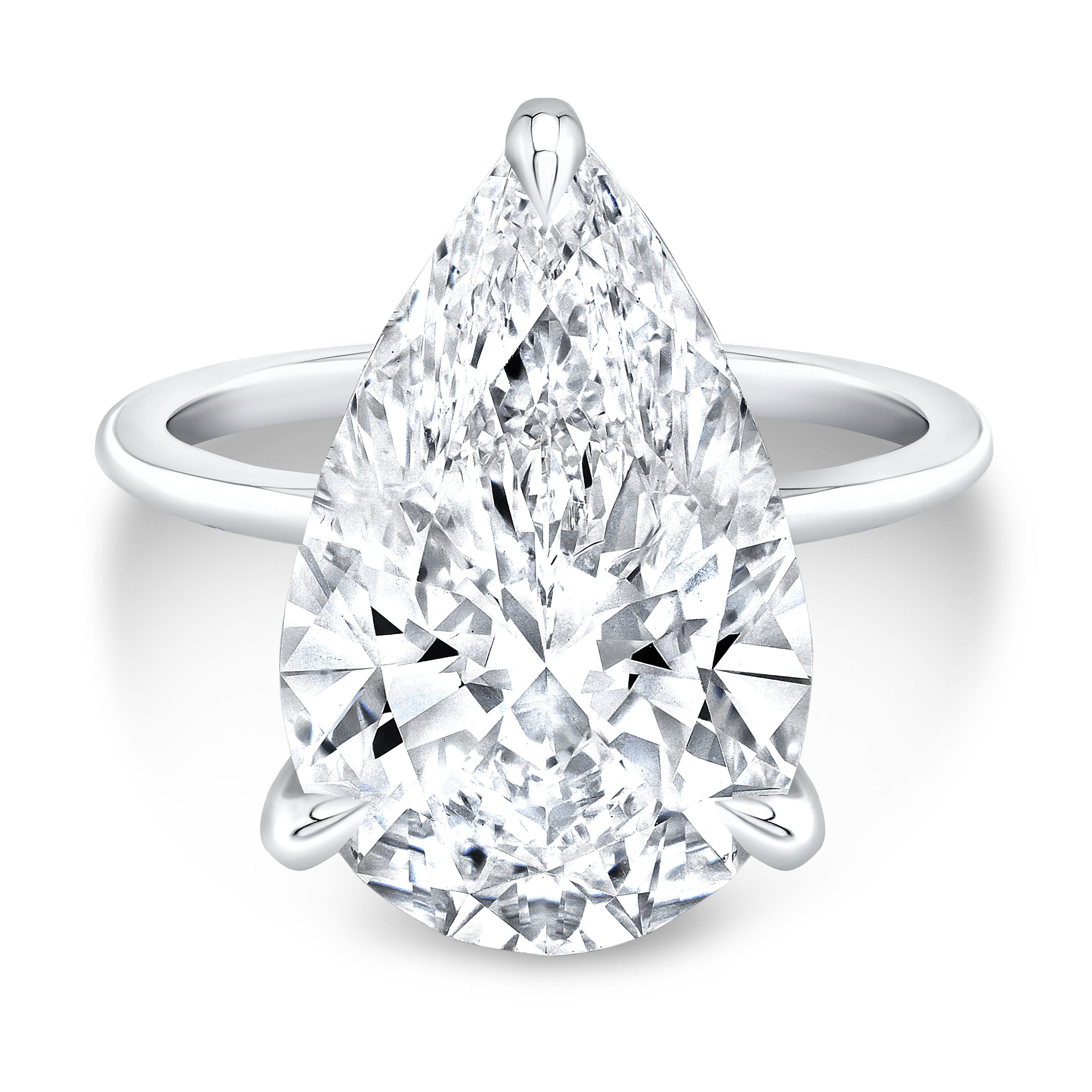 Pear Shape Solitaire Ring